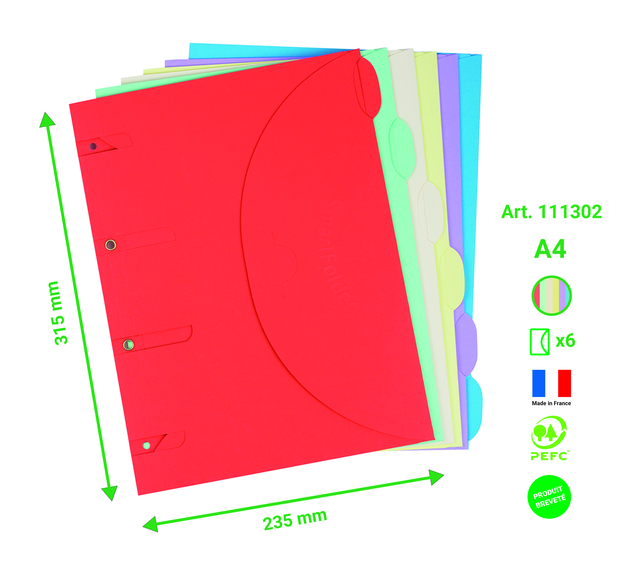 SMARTFOLDER GEPERFOREERDE OPBERGMAPPEN