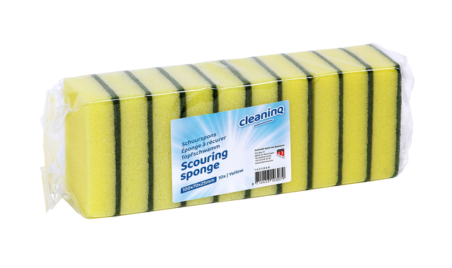 SCHUURSPONSÂ CLEANINQ 100X70MM GL/GR