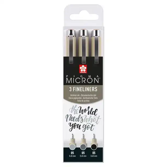 FINELINER SAKURA PIGMA MICRON 05 SET ZW