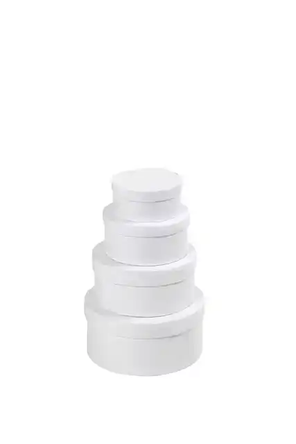 DOOS CREA COM ROND 8 10 12 14CM HOOGTE