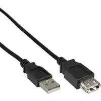 KABEL INLINE VERLENG USB-A 2.0 M/V 1.8