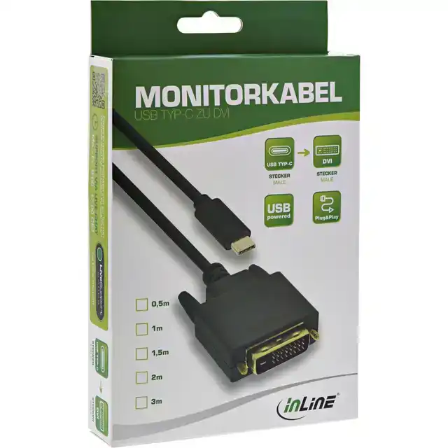 KABEL INLINE USB-C DVI 24+1 3.1 1080P