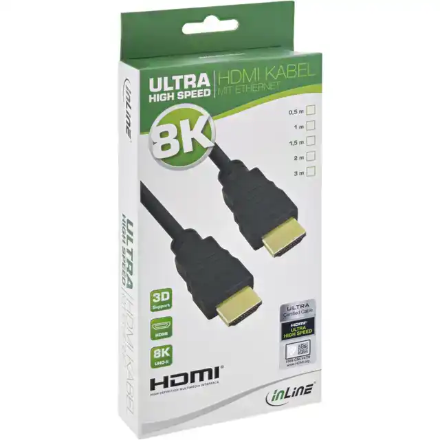 KABEL INLINE HDMI ETHERNET 8K M/M 2 M