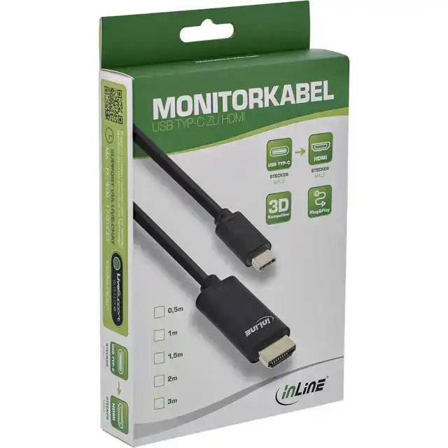 KABEL INLINE USB-C HDMI 3.1 2.0 4K M/M
