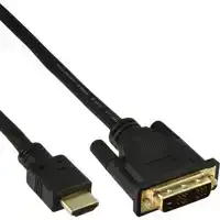 KABEL INLINE HDMI DVI 18+1 PIN M/M 2 M