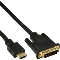 KABEL INLINE HDMI DVI 18+1 PIN M/M 2 M