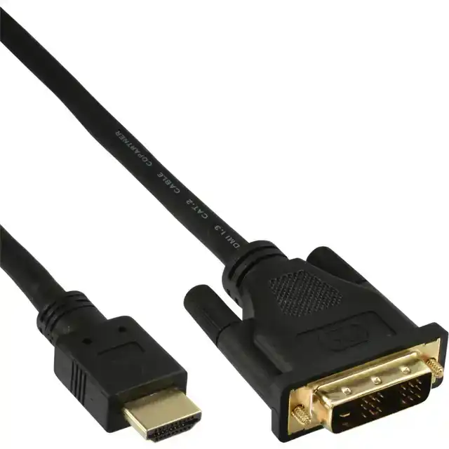 KABEL INLINE HDMI DVI 18+1 PIN M/M 2 M
