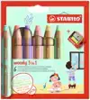 KLEURPOTLOOD STABILO 880 WOODY 3 IN 1