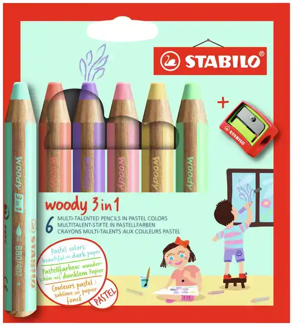 KLEURPOTLOOD STABILO 880 WOODY 3 IN 1