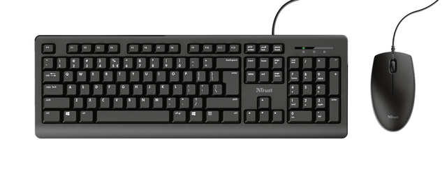 TOETSENBORD TRUST PRIMO + MUIS ZWART