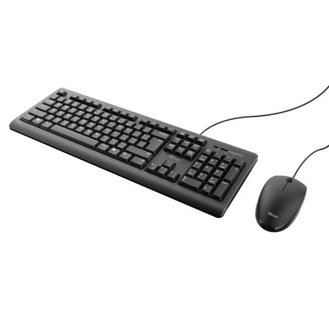 TOETSENBORD TRUST PRIMO + MUIS ZWART