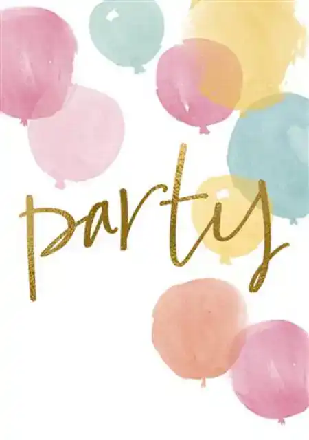 UITNODIGING PARTY 10X15CM