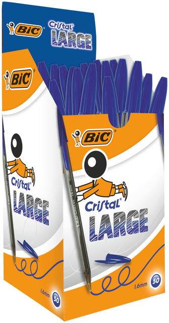 BALPEN BIC CRISTAL L BLAUW