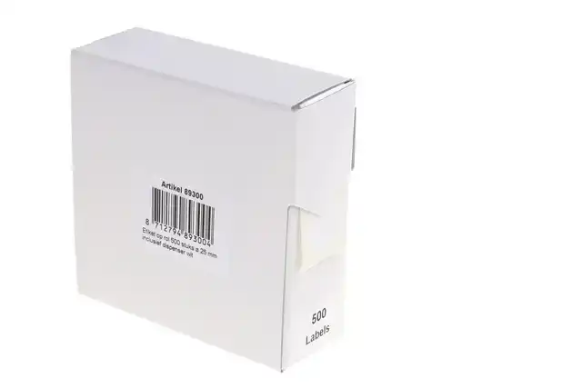 ETIKET RILLPRINT 25MM 500ST OP ROL WIT