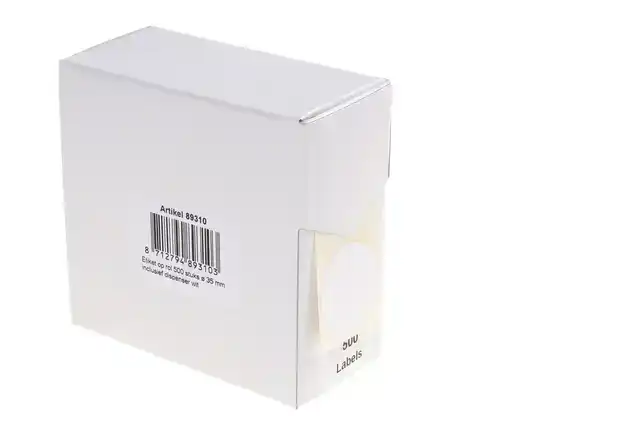 ETIKET RILLPRINT 35MM 500ST OP ROL WIT