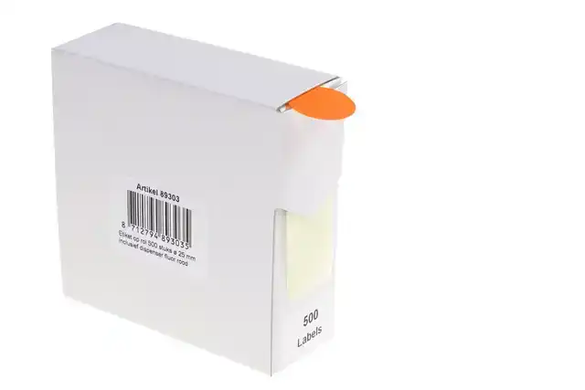 ETIKET RILLPRINT 25MM 500ST OP ROL