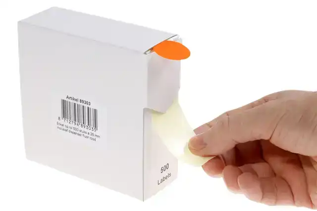ETIKET RILLPRINT 25MM 500ST OP ROL