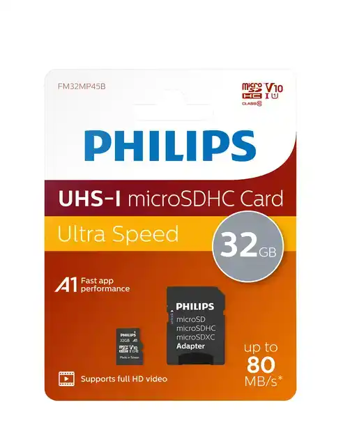 MICRO SDHC CARD PHILIPS CLASS 10 UHS I
