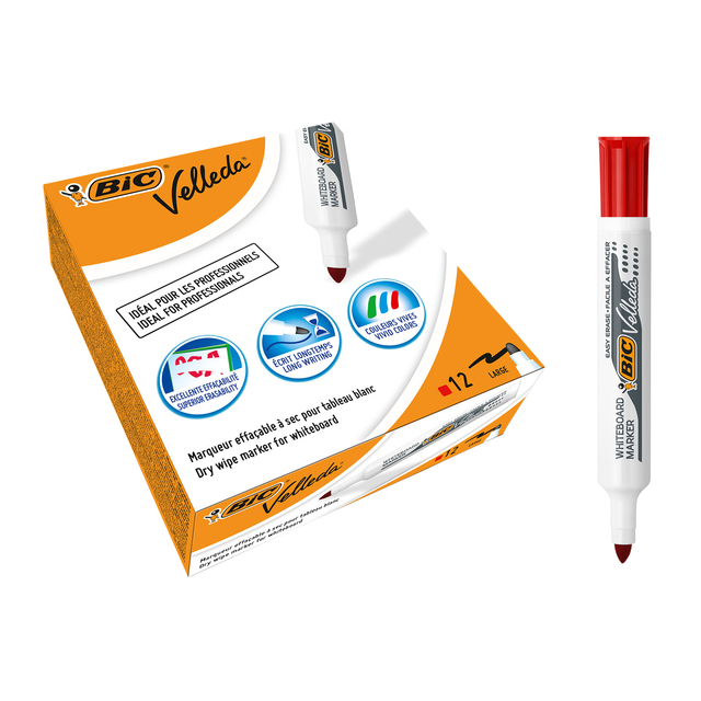 WHITEBOARDMARKER BIC 1711 ROND L ROOD