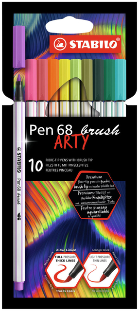 BRUSHSTIFT STABILO PEN 68/10 ARTY 10ST