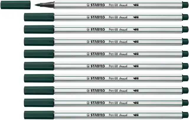 BRUSHSTIFT STABILO PEN 68/63 AARDEGROEN
