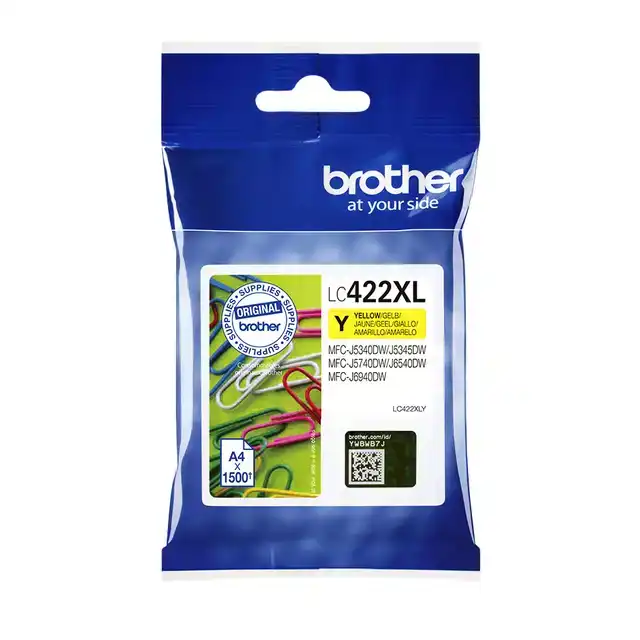 INKTCARTRIDGE BROTHER LC-422XLY GEEL