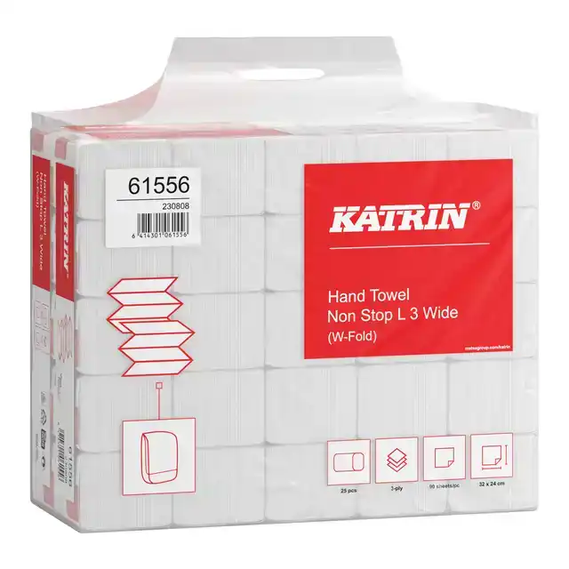 HANDDOEK KATRIN 3LAAGS 240X320MM 25X90