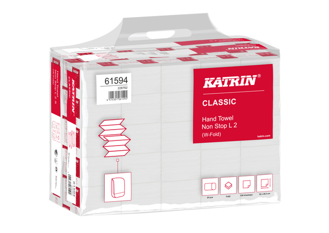 HANDDOEK KATRIN 2LAAGS 203X320MM 25X120
