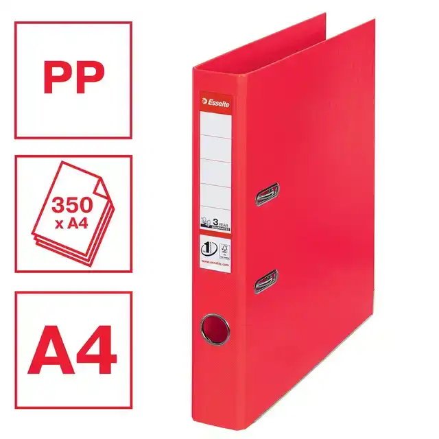 ORDNER ESSELTE NO 1 POWER PP 50 MM ROOD