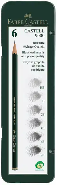 POTLOOD FABER-CASTELL 9000 6 HARDHEDEN