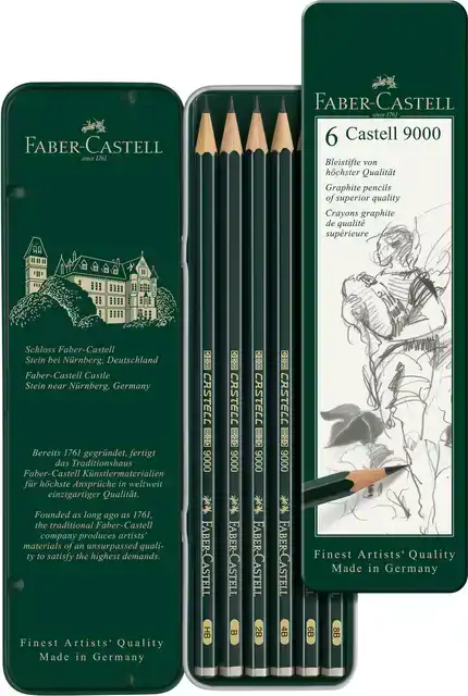 POTLOOD FABER-CASTELL 9000 6 HARDHEDEN