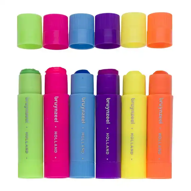 VERFSTIFT BRUYNZEEL KIDS 6ST ASS NEON