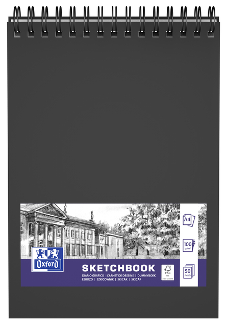 SCHETSBOEK OXFORD A4 50 VEL SPIRAAL