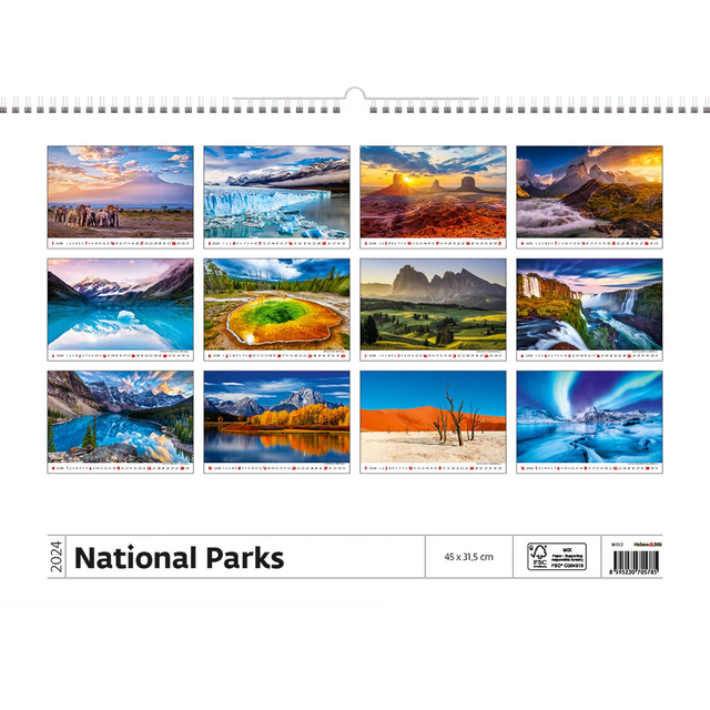 KALENDER 2026 31.5X45CM NATIONALE