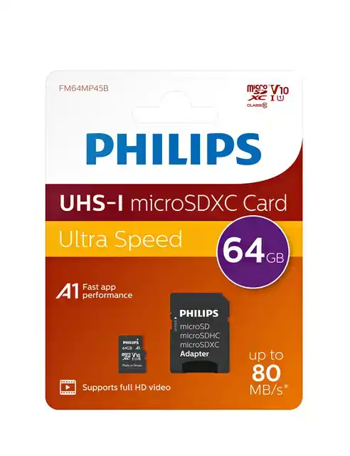 GEHEUGENKAART PHILIPS MICRO SDXC 64GB