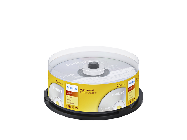 CD-R PHILIPS 80MIN 700MB 52X SP (25)