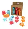 KRULLINT EN STRIK ROOD/ORANJE/BLAUW