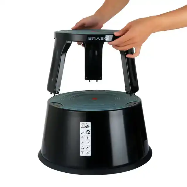 OPSTAPKRUK BRASQ 42 CM METAAL ZWART