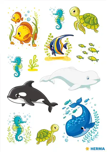 DÃ©COR STICKER WALVISSEN EN ZEEDIEREN
