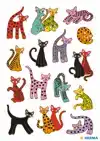 DÃ©COR STICKER ABSTRACTE KATTEN