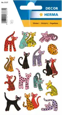 DÃ©COR STICKER ABSTRACTE KATTEN