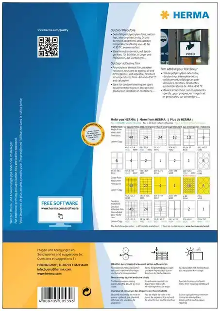 ETIKET HERMA 9539 A4 99.1X139MM
