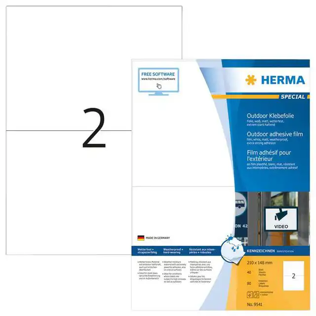 ETIKET HERMA 9541 A4 210X148MM WEERVAST