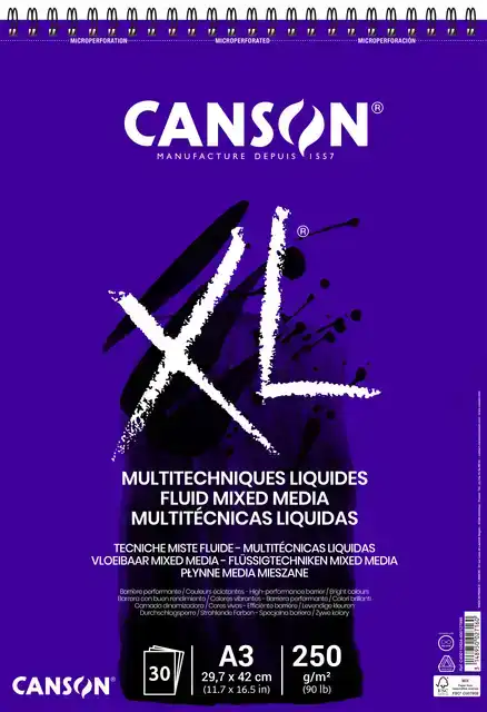 MIXED MEDIAPAPIER CANSON XL 250GR A3