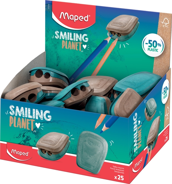 PUNTENSLIJPER MAPED SMILING PLANET