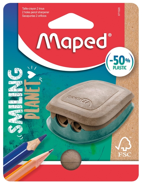PUNTENSLIJPER MAPED SMILING PLANET