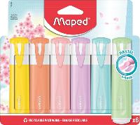 MARKEERSTIFT MAPED SET Ã  6 PASTEL