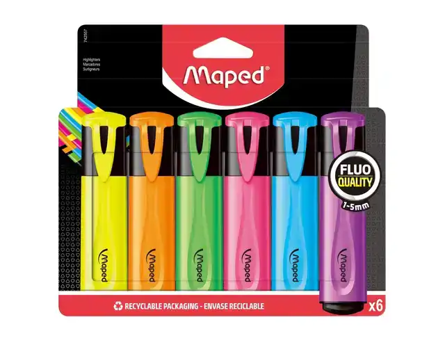 MARKEERSTIFT MAPED SET Ã  6 STANDAARD
