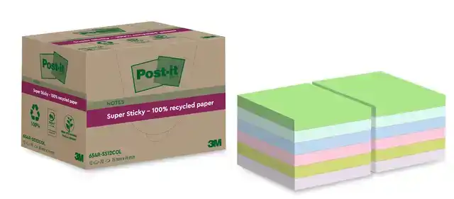MEMOBLOK POST-IT 654 RSS12COL 76X76MM