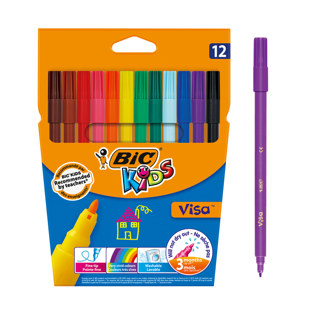 KLEURSTIFT BICKIDS VISA F ASSORTI